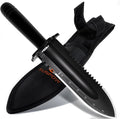 SUNPOW Metal Detector Shovel Digging Tools - Heavy Duty Double Serrated Edge Digger Shovel Knife - Garden Digging Tools with Carrying Sheath - Metal Detector Accessories