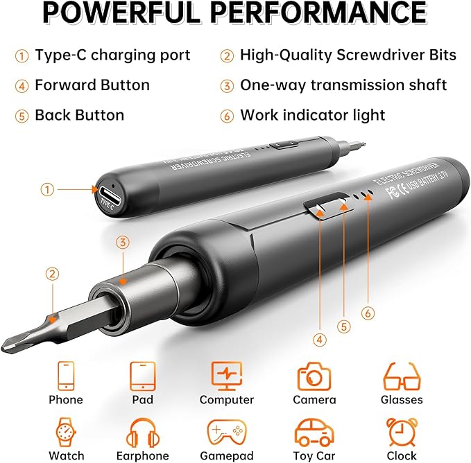 88-IN-1 Mini Electric Screwdriver Set is a comprehensive electric precision tool kit designed for electronics repair and DIY projects.