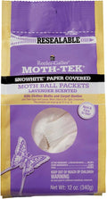 Moth-Tek Lavender Scented Moth Ball Packets, Kills Clothes Moths, Carpet Beetles, Eggs & Larvae, 12 oz