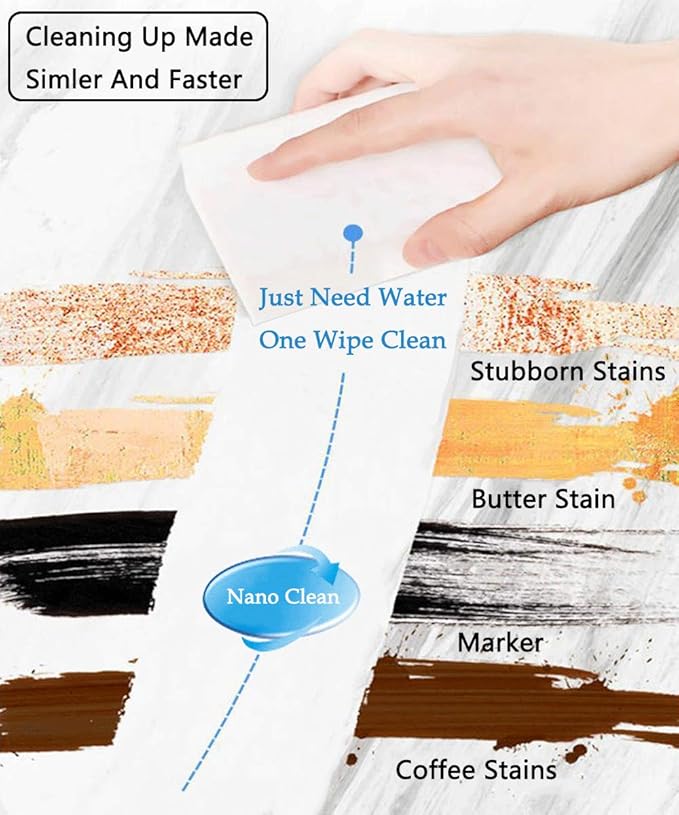 100Pack Magic Sponge Eraser | Premium Melamine Sponge Foam | Multi-Functional Household Cleaning Sponge for Kitchen, Sink, Bathrooms, Walls, Vehicles, Shoes | No Scratch Cleaning Pads