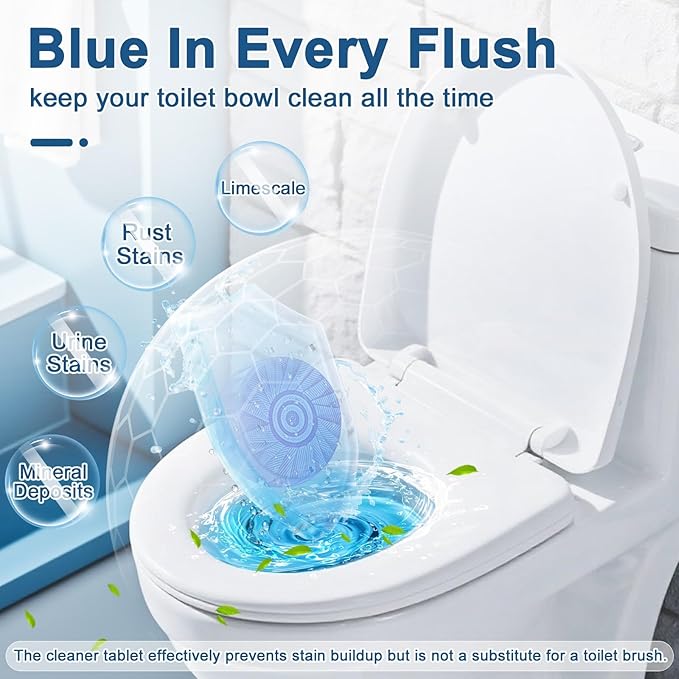 Automatic Toilet Bowl Cleaner Tablets 60 Pack Blue Tank Cleaner