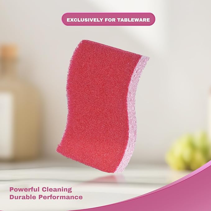 9 Pack 3-in-1 Scrub Sponge Variety Pack, Heavy Duty + Zero Scratch + Delicate Clean Sponges, Multi-Surface Safe Cleaning Tools for Kitchen, Bathroom & Household