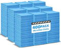 Blue Microfiber Towels Bulk-400 Pack, Cleaning Cloths Bulk, Microfiber Towels for Cars, Cleaning Rags Blue (12x12 inches)