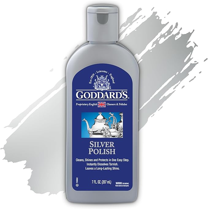 Goddard's Silver Polish Liquid - Silver Cleaner and Polish for Jewelry, Silverware, Ornaments, Accessories, Antiques & More - All-in-One Tarnish Remover Solution, 7 oz