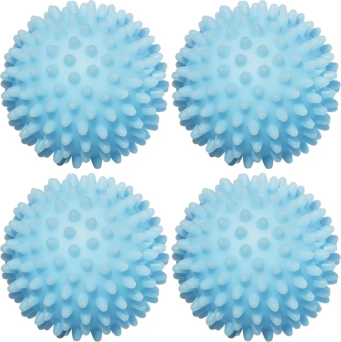 Handy Laundry Reusable Laundry Dryer Balls - A Natural Alternative to Fabric Softener, Reduce Drying Time and Save on Energy, Soft Fluffy Clothes, Fewer Wrinkles, Less Static Cling (Pack of 4)