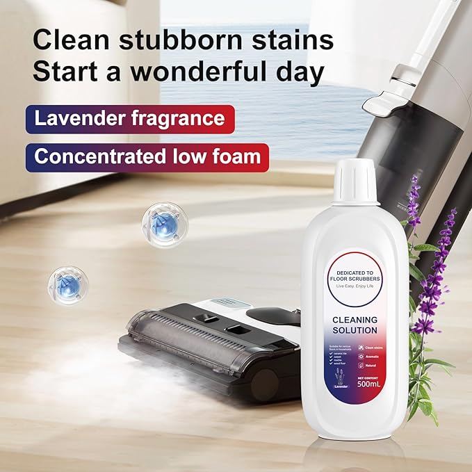 Floor Cleaning Solution Compatible With Tineco, Deep Cleans for Multiple Hard Floors, Suitable With All Robot Vacuums with Mopping and Cordless Wet/Dry Vacuum Mop Cleaner (New Lavender 1 Bottle)