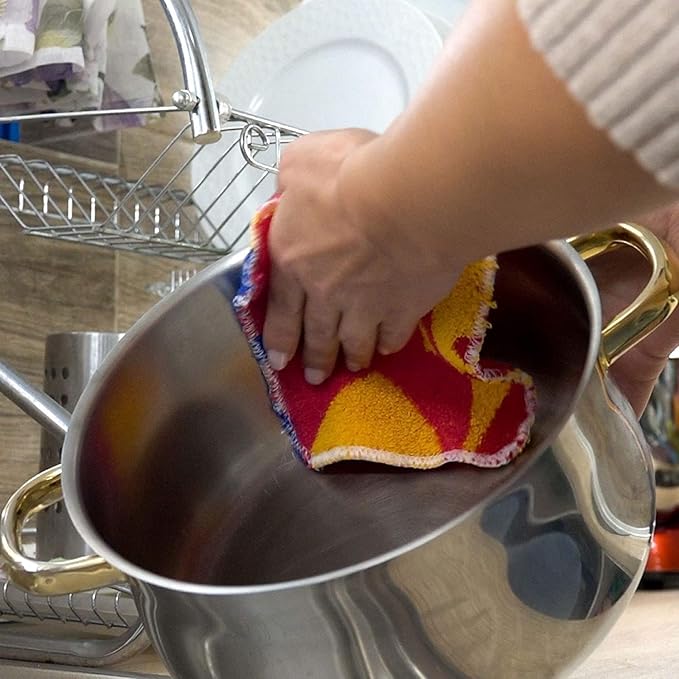 Molly’s Marvelous European Scrubbing & Scouring Pads Dishwasher Safe, Non-Scratch Cleaning for Pots, Pans, Stainless Steel, Countertops & Floors (6 Pack)