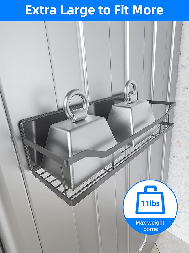 Multifunctional Magnetic Shelf for Washing Machine, Refrigerator, Microwave, and Any Metal Surface, Powerful Magnetic Shelves Include Magnetic Paper Towel Holder, Unique Hollow Design (5 pcs - Grey)