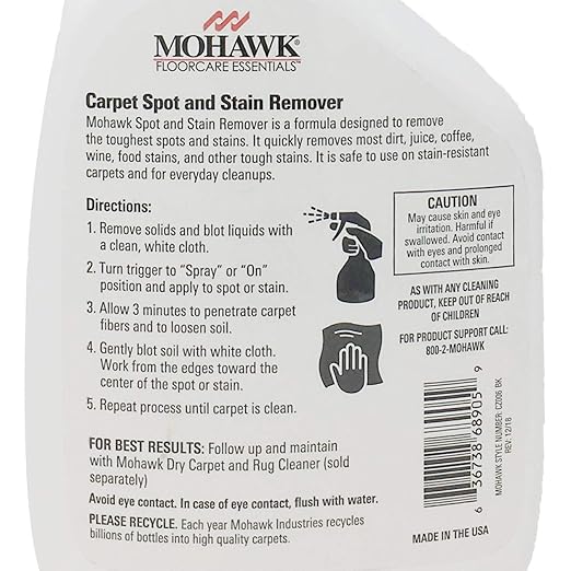New Mohawk Carpet Spot & Stain Remover Spray Bottle 32 fl oz