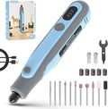 Rotary Tool Kit, Cordless Rotary Tool, Mini Rotary Tool, 4V, Variable Speed, with Upgraded Accessories, for Carving, Engraving, Sanding, Polishing, Cutting, DIY Crafts and Pet Nails, Blue