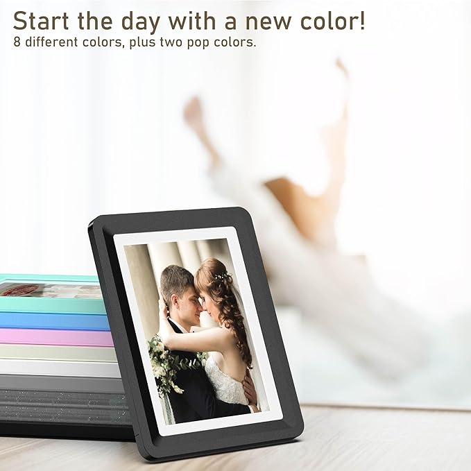 5x7 Picture Frame, Clear Acrylic Photo Frame with White Mat for 4x6 Photos, One-Piece Shatterproof Tool-Free Design, UV-Resistant Waterproof Tabletop Frame for Home Office Decor with 10-Year Warranty