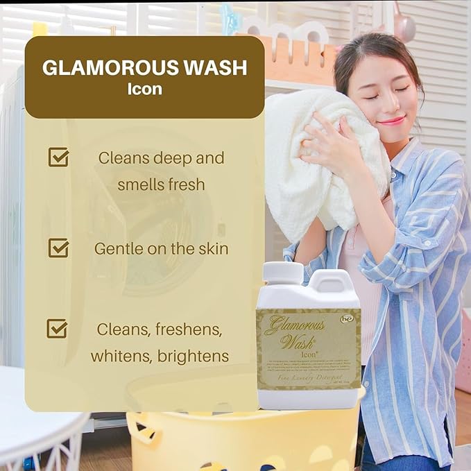 Worldwide Nutrition Bundle: Tyler Glamorous Wash Icon Scent Laundry Liquid Detergent - Luxury Liquid Laundry Detergent - 4 oz, 112-gram Container and Multi-Purpose Key Chain