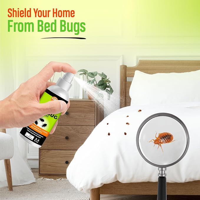 Nature's Dome Bed Bug Spray – 100% Kill Rate, 16 OZ Natural Bed Bug & Mite Killer, Destroys Eggs, Kills Resistant Strains, Long-Lasting Protection, Safe for Home Use (6.8)