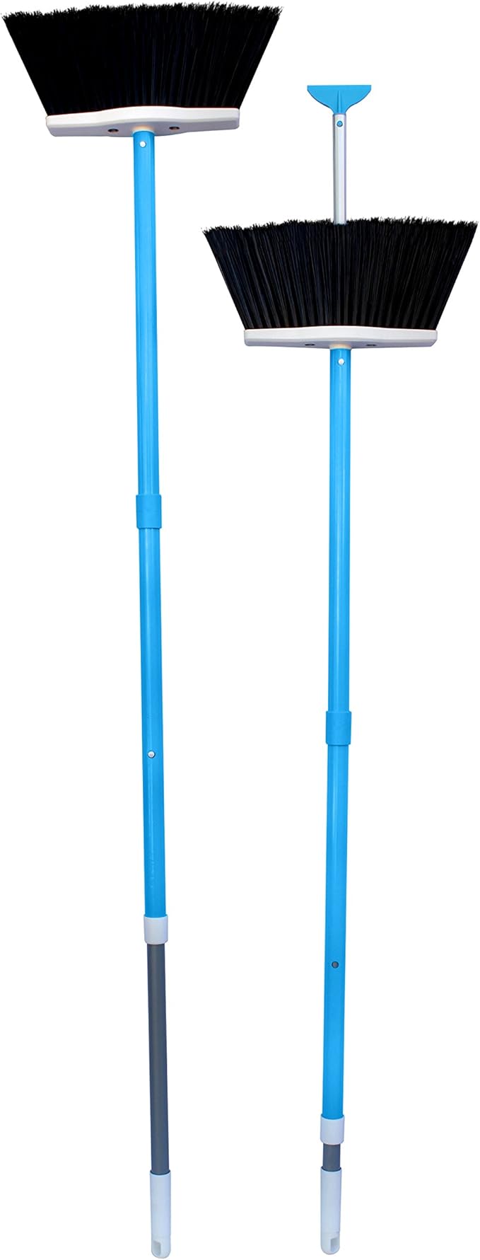 New Scrape and go Broom, as seen on Shark Tank! Duluxe, Upright Sweeping Broom with Scraper