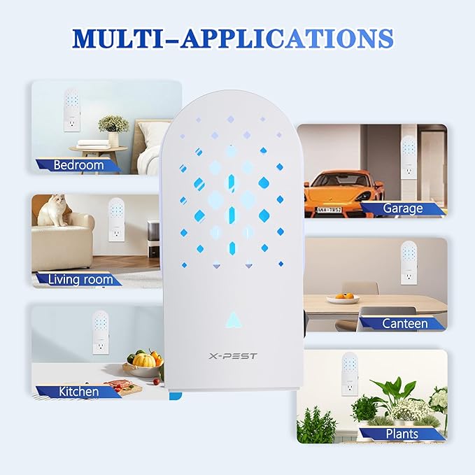 X-PEST Fly Trap Indoor, Gnat Traps with Light Tube, Plug in to Catch Flying Insects, Like Flies, Fruit Flies, Moths, Mosquitoes- Fly Zapper for Indoor Area Use (1 Device+5 Glue Boards)