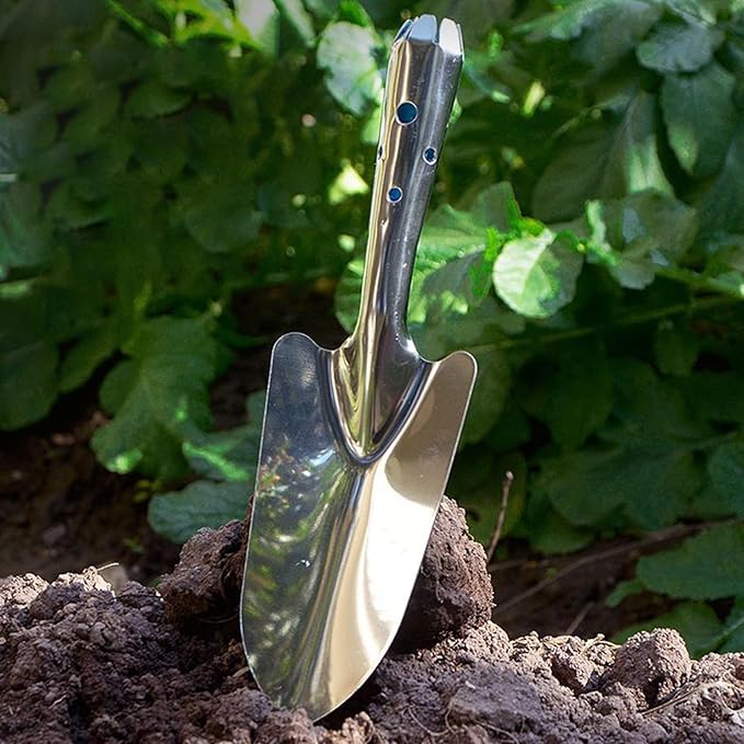 Garden Trowel Stainless Steel Rust Resistant Hand Shovel Garden Spade Small Gardening Hand Tools Shovels for Weeding, Transplanting and Digging