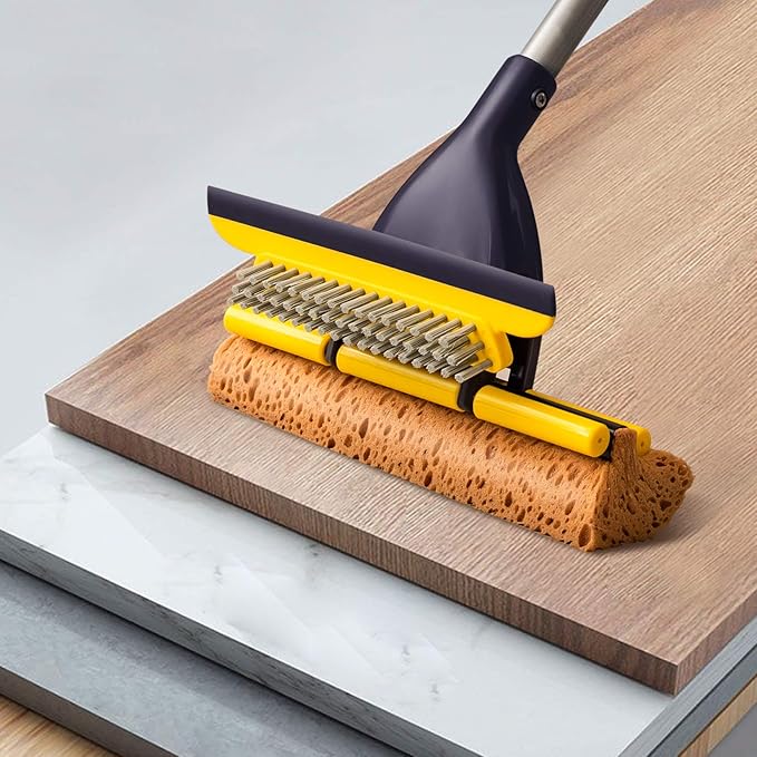 Yocada Sponge Mop Replacement Refill Head Home Commercial Use Tile Floor Bathroom Garage Cleaning Easily Dry Wringing 2 PCS