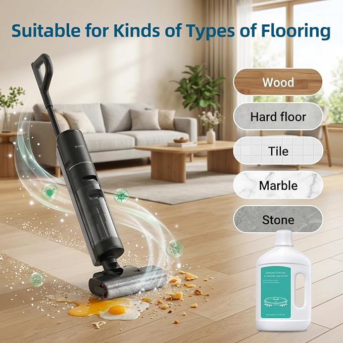 1L Floor Cleaning Solution Original Scent Compatible With Dreame Cleaning Solution,Residue & Streak Free Suitable For All Robot Vacuum Cleaners And Wireless Wet Dry Dual-Use Vacuum Cleaners.(2 Bottle)