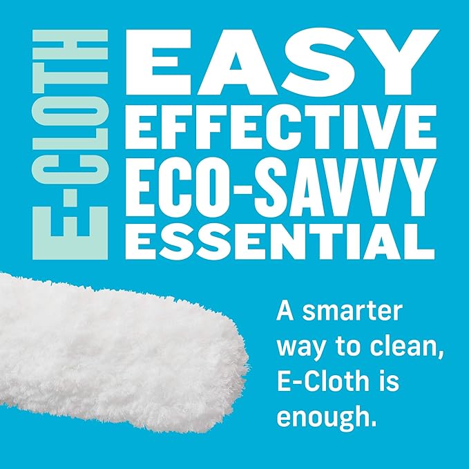 E-Cloth Flexi-Edge Floor & Wall Duster Head, Reusable Dusting Mop for Floor Cleaning, Floor Cleaner Ideal for Harword, Tile, Laminate and Other Hard Surfaces, 100 Wash Guarantee, 1 Pack