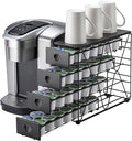 Flagship K Cup Holder for Keurig Pod K Cup Storage 4 Tier K Cup Drawer Organizer for Counter (56 Pods Capacity)