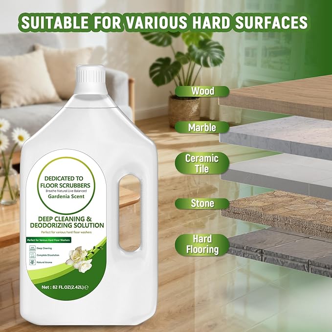 Floor Cleaning Solution Compatible with Tineco – 82 FL OZ Gardenia Floor Cleaner – Sweet, Long-lasting Fragrance, – For All Cordless Wet/Dry Vacuum Mop Cleaner & Robot Vacuums with Mopping