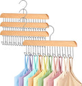 4 Pack Bra Hangers for Closet Organizer Upgraded Non-Slip Bra Organizer for Closet Tank Top Hanger Multi Hangers Space Saving with 40 Hooks for Belt, Tie, Tank Top, Necklaces
