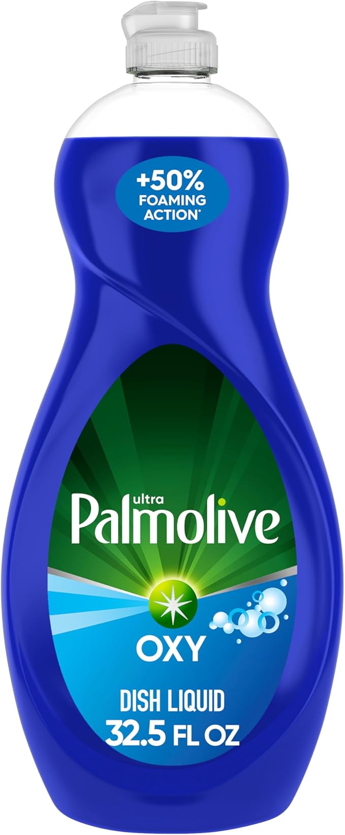 Palmolive Ultra Oxy Liquid Dish Soap, Deep Grease Cutting, No Soaking Needed, Powerful on Plastics, Dishwashing Liquid, 32.5 fl oz