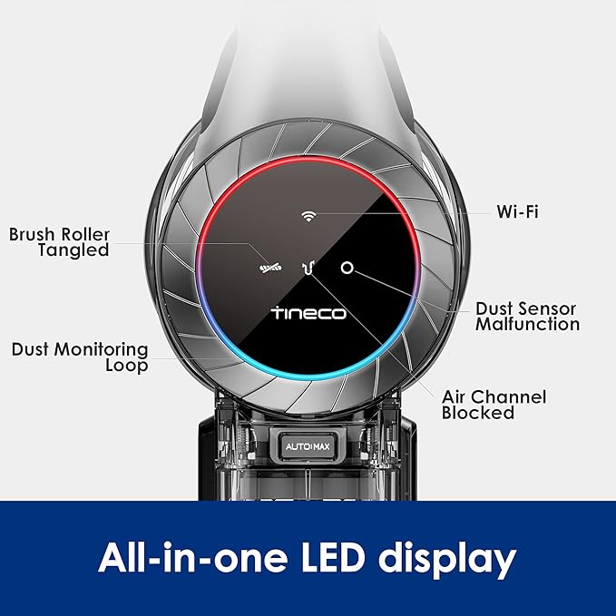 Tineco Pure ONE S11 Smart Cordless Stick Vacuum Cleaner, Strong Suction Handheld Vacuum for Hard Floors, Cars & Pet Hair, Lightweight Deep Cleaning