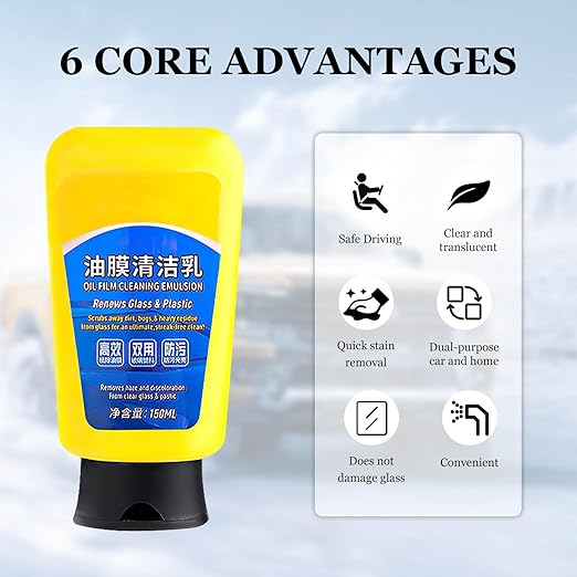 Oil Film Cleaning Emulsion,Oil Film Emulsion Glass Cleaner, Car Glass Oil Film Cleaner, Quick Effect Coating Agen,Glass Oil Film Remover, Auto Glass Oil Film Cleaning Milk