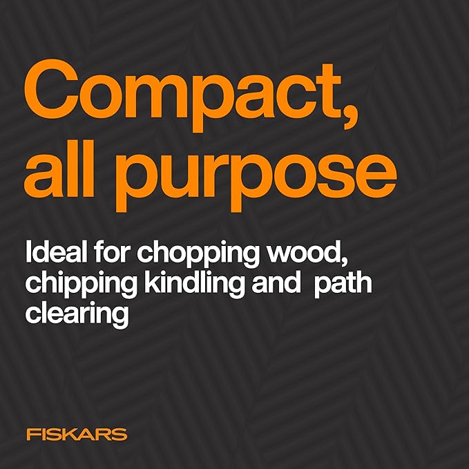 Fiskars Ultra Universal Axe U14, Precision-Ground RazorEdge Double-Hardened Steel Blade Stays Sharp, Lightweight FiberComp Shaft & SoftGrip Handle for Chopping & Kindling, 14", Black