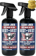 Odor Eliminator Spray for Tactical Gear & Body Armor – Clean Linen, 16 oz (2-Pack), Made in USA – Gift for Police & First Responders