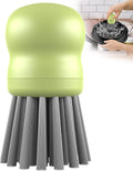 Mini Dish Brush for Cleaning Chicken Shredder, Palm Brush Dish Scrubber with Ergonomic Grip, Kitchen Brush for Washing Dishes, Pans, Pots, Sink (1, Matcha)