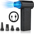 Compressed Air Duster-150000RPM Super Power Electric Duster, 3-Gear Turbo Fan，Rechargeable Cordless Air Blower with，for Snow, Leaves, Computer, Keyboard, Outdoor, House and Car Cleaning