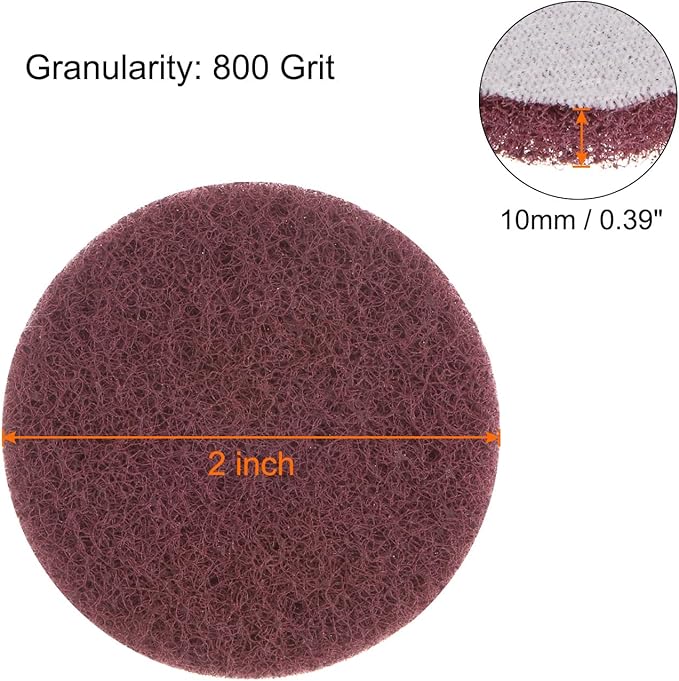 HARFINGTON 6pcs Drill Power Brush 2 inch Tile Scrubber Scouring Pads 800 Grit for Bathroom Kitchen Household Cleaning