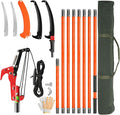 VINGLI Manual Pole Saw for Tree Trimming, 26 ft Extendable Tree Pruner, Sharp Steel Blade and Scissors, High Tree Branch Cutter with Lightweight 8 Fiberglass Long Handles, for Pruning Palms and Shrubs