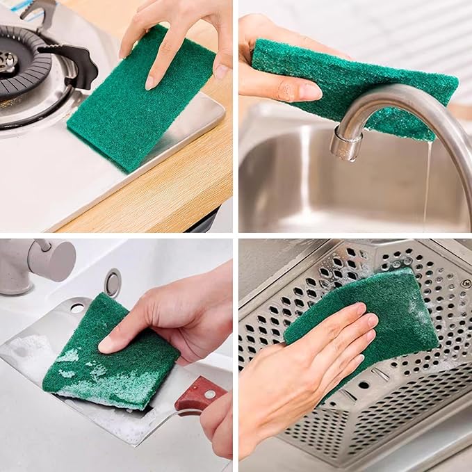 36 Pcs Heavy Duty Non-Scratch Scour Pads for Cleaning, Dish Sponge Scrubber Pads for Household and Kitchen, 5.9 x 3.9 x 0.3 in