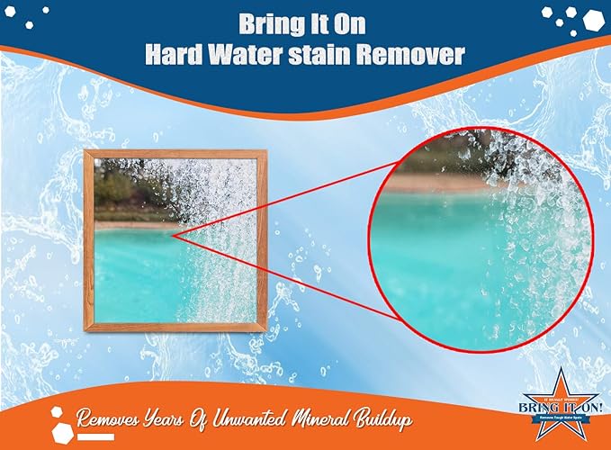 Bring It On Cleaner Hard Water Stain Remover - Shower Door, Windows, Fiberglass, Tubs, Chrome Tile & Grout Cleaner 4 Ounce (3 Pack)
