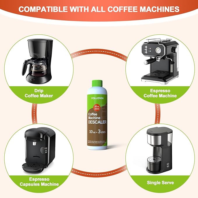 FOLLOWIN Mold and Mildew Bathroom Cleaner Gel 18oz, Coffee Machine Cleaner and Descaler, Espresso Coffee Maker Cleaner