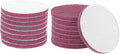 HARFINGTON 16pcs Scrubber Scouring Pads 500 Grits 5 Inch Drill Power Brush Hoop and Loop Surface Conditioning Disc Drill Scuffing Disc Scrub Pads for Home Kitchen Cleaning, Red
