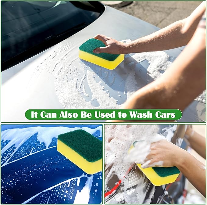 80 Pack Cleaning Sponges Kitchen High Density Dish Sponges Scrub Sponge Multi-Surface Cleaning Scrubber Pad, Durable Dishwashing Sponge Bulk Cleaning Supplies for Washing Dishes, Home, Bathroom, Car