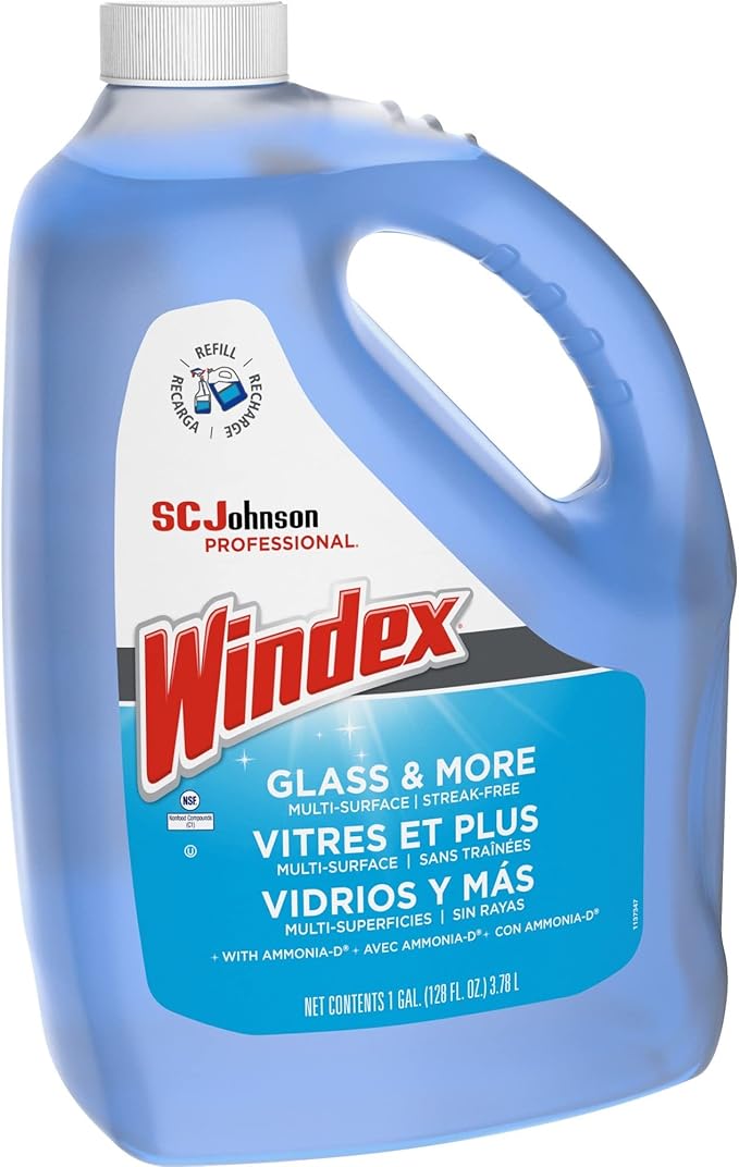 Windex 682252EA Powerized Formula Glass & Surface Cleaner, 1gal Bottle