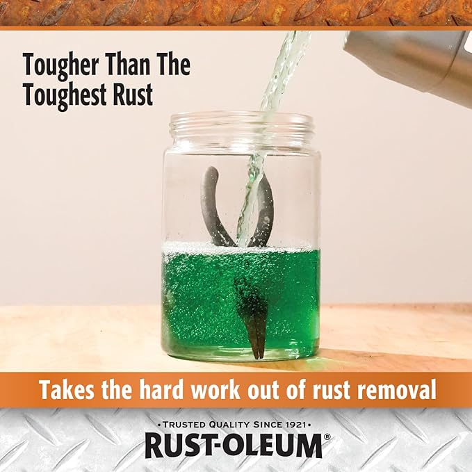 Rust-Oleum Rust Dissolver Soak & Bath | Heavy-Duty Corrosion Remover for Metal Tools, Cars, Bikes, Grills, Bolts, Firearms & More | Quart