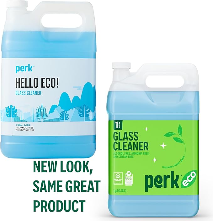 Sustainable Earth Ready‑to‑Use Glass Cleaner Refill, 1‑Gallon Bottle — Ammonia‑Free Streak‑Free Formula for Windows, Mirrors & Glass Surfaces