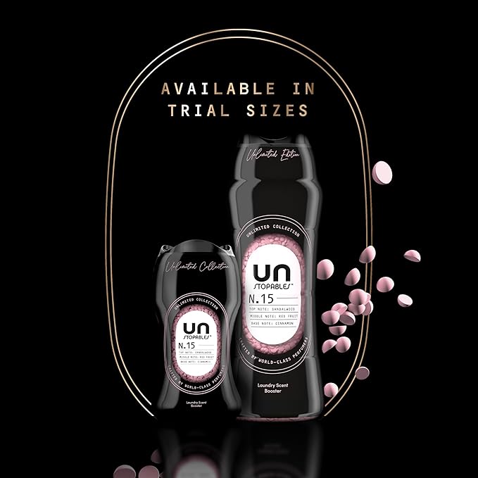 Downy Unstopables Unlimited Collection In-Wash Laundry Scent Booster Beads, No. 15, Fine Fragrance, Long-Lasting Fresh Scent Beads, 21.1 oz