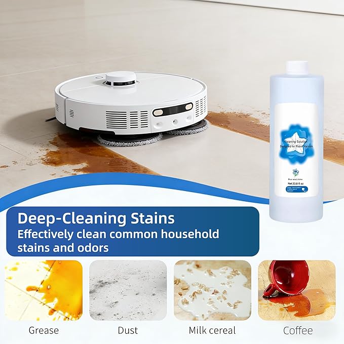 1L Floor Cleaner,Compatible with ECOVACS DEEBOT T30S COMBO / T30S / X2 COMBO / X2 OMNI / T20 OMNI / X1 OMNI / X1 TURBO / T10 OMNI / X9 Pro OMNI,Deep Cleans for Multiple Hard Floors.(1 bottle)