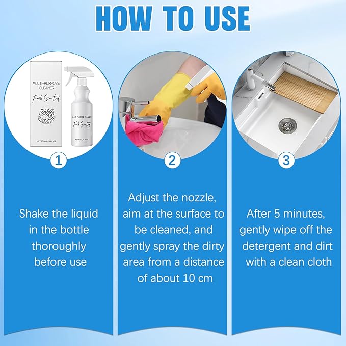 2Pcs R & W Multi Purpose Cleaner, Brazilian Waves Multi Purpose Cleaner,R and W Luxurious Scent, All-purpose Rinse-free Cleaning Spray,Multipurpose Bathroom Foam Cleaner