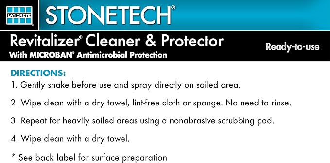 StoneTech Revitalizer Cleaner and Protector for Natural Stone Countertops and Surfaces, 24-Ounce Spray, Citrus Scent