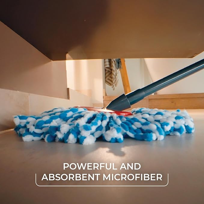 O-Cedar EasyWring RinseClean Spin Mop Microfiber Refill, 1-Pack, Blue