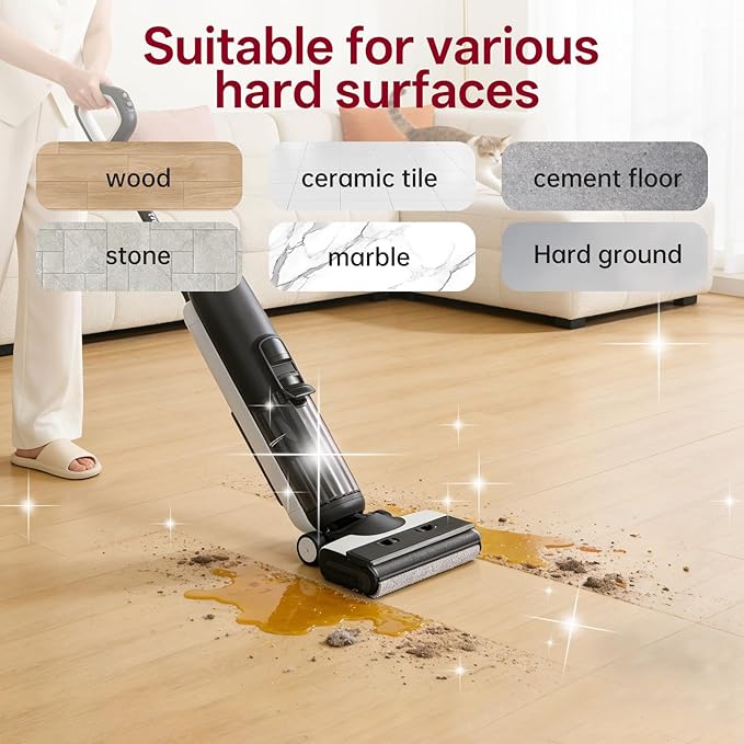 Floor Cleaning Solution Compatible With Tineco/Bissell/Dreame And Shark, Fragrance Deodorization, Deep Cleans for Multiple Hard Floors, Suitable With Cordless Wet/Dry (【Rose】, 2.51 Liter)