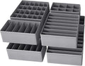 Dresser Drawer Organizer 8 Pack Clothes Underwear Sock Storage Dark Gray Drawer Dividers Grey Foldable Closet Organizer Storage Box Dresser Drawer Organizers